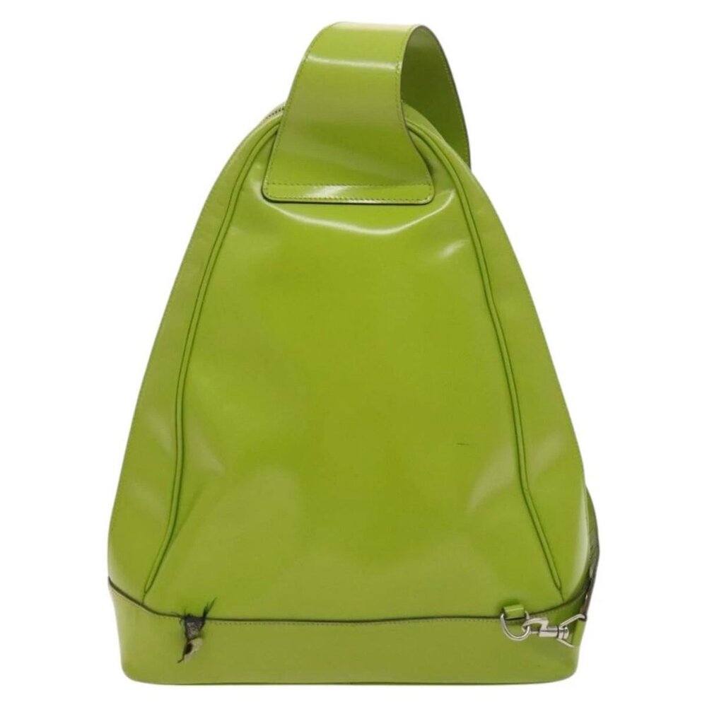 GUCCI Bamboo Body Bag Patent leather Green - Picture 2 of 16